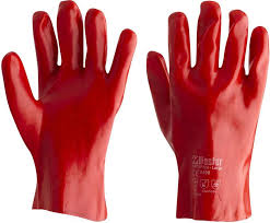 Safeline Red PVC Gloves (Size 9)