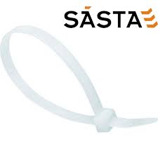 Sasta Cable Tie White 250mm (Pack of 100)