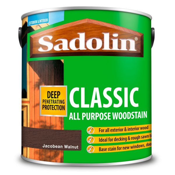 Sadolin Classic All Purpose Woodstain 1l Jacobean Walnut