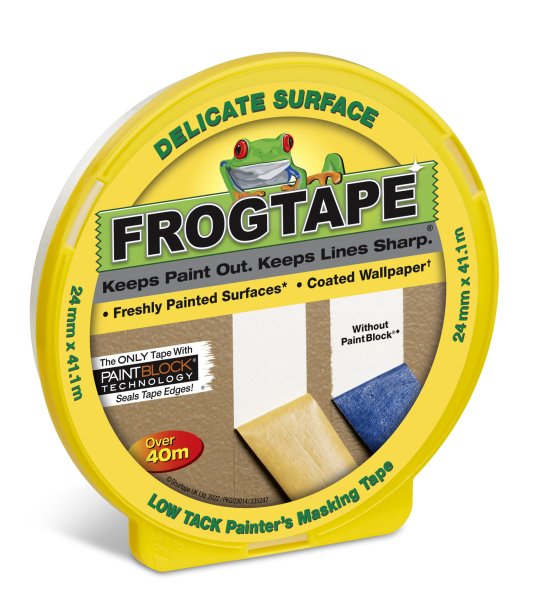 FrogTape® Delicate Surface Painter’s Tape – Yellow 24mm x 41.1mtr