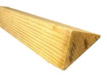 White Deal Rough Treated Triangular Angle Fillet 75mm x 75mm (3″ x 3″)