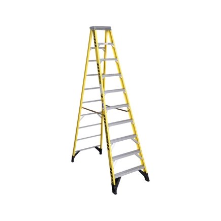 Buildworx 10 Step Single-Sided Fibreglass Step Ladder