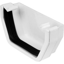 White Squareline 114mm External Stopend