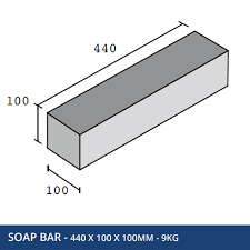 4" Concrete Soap Bar 100mm x 100mm x 440mm